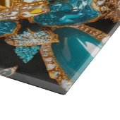 Glas snijplank met Bahama's Kleuren (Hoek)