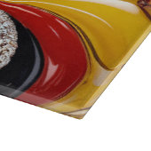 Glas snijplank met Belgische kleuren (Hoek)