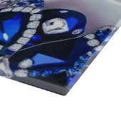 Glas snijplank met Blauw Witte Kleuren (Hoek)