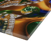 Glas snijplank met Brazilië Kleuren (Hoek)