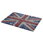 Glas snijplank met Britse kleuren (Hoek)