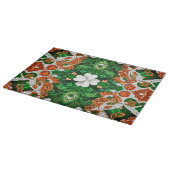 Glas snijplank met Ierse kleuren (Hoek)