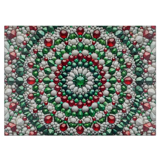 Glas snijplank met Italiaanse kleuren (Voorkant)