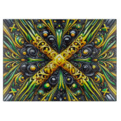 Glas snijplank met Jamaicaanse kleuren (Voorkant)