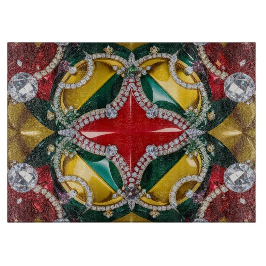 Glas snijplank met Los Angeles Kleuren (Voorkant)