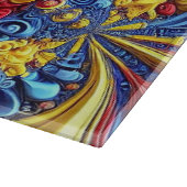 Glas snijplank met Roemeense kleuren (Hoek)