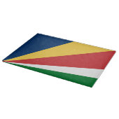 Glas snijplank met Seychellen Kleuren (Hoek)