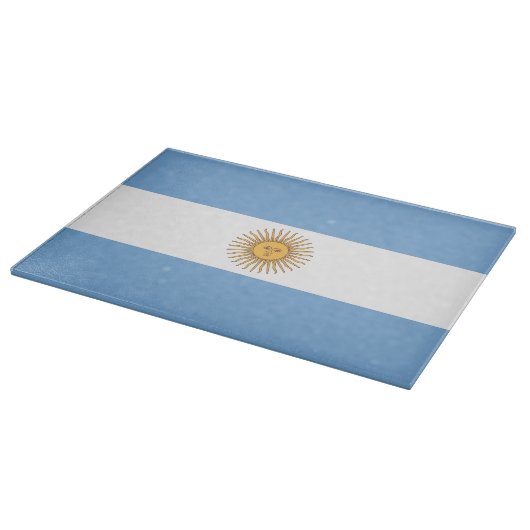 Glas snijplank met Vlag van Argentinië (Hoek)