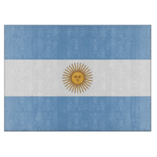 Glas snijplank met Vlag van Argentinië