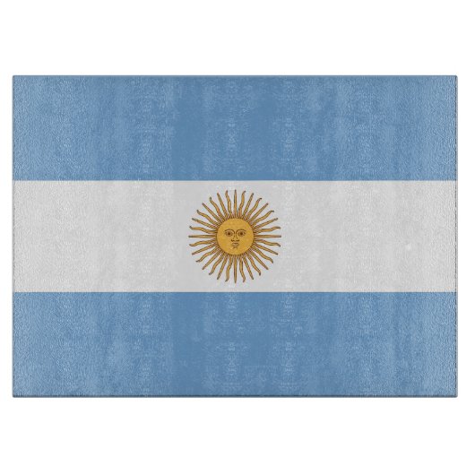 Glas snijplank met Vlag van Argentinië (Voorkant)