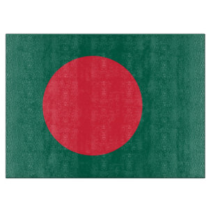Glas snijplank met vlag van Bangladesh