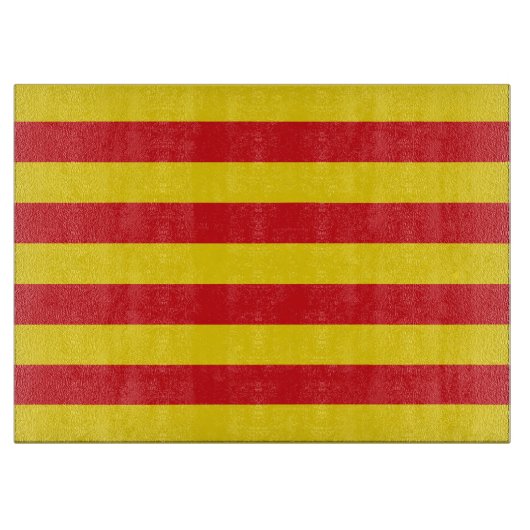 Glas snijplank met vlag van Catalonië (Voorkant)