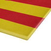 Glas snijplank met vlag van Catalonië (Hoek)