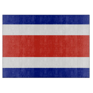 Glas snijplank met vlag van Costa Rica