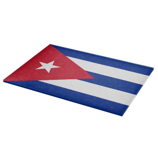 Glas snijplank met vlag van Cuba (Hoek)