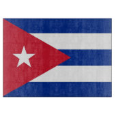 Glas snijplank met vlag van Cuba (Voorkant)