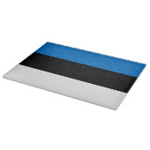 Glas snijplank met vlag van Estland (Hoek)