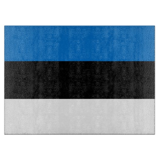 Glas snijplank met vlag van Estland (Voorkant)