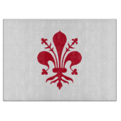 Glas snijplank met Vlag van Florence (Voorkant)