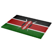 Glas snijplank met vlag van Kenia (Hoek)