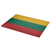 Glas snijplank met Vlag van Litouwen (Hoek)