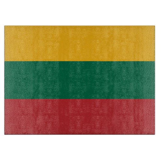 Glas snijplank met Vlag van Litouwen (Voorkant)