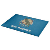 Glas snijplank met Vlag van Oklahoma, USA (Hoek)