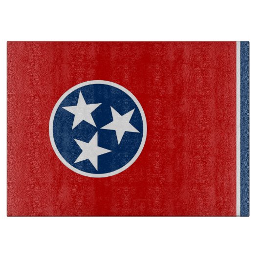 Glas snijplank met Vlag van Tennessee, USA (Voorkant)