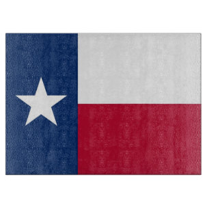 Glas snijplank met Vlag van Texas, USA