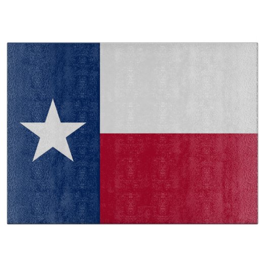 Glas snijplank met Vlag van Texas, USA (Voorkant)