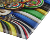 Glas snijplank met Zuid-Afrikaanse kleuren (Hoek)