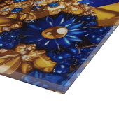 Glas snijplank met Zweden Kleuren (Hoek)