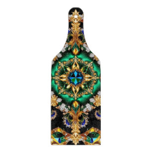 Glas snijplank paddle Braziliaanse Kleuren