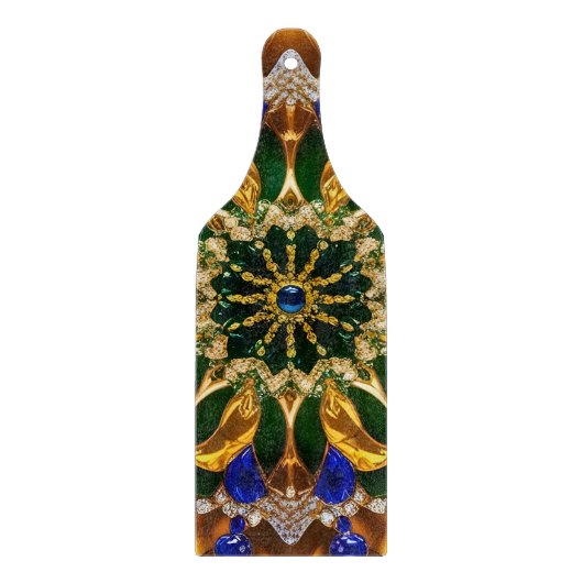 Glas snijplank paddle Brazilië Kleuren (Voorkant)
