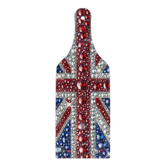 Glas snijplank paddle British Kleuren (Voorkant)