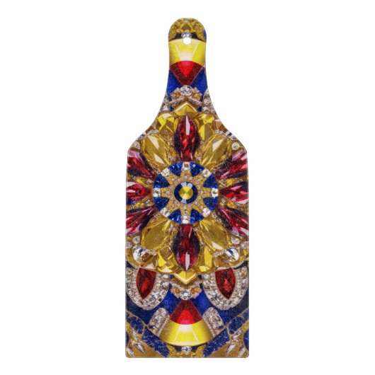 Glas snijplank paddle Colombia Kleuren (Voorkant)