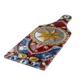 Glas snijplank paddle Colombiaanse Kleuren (Hoek)