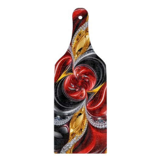 Glas snijplank paddle Duitse Kleuren (Voorkant)