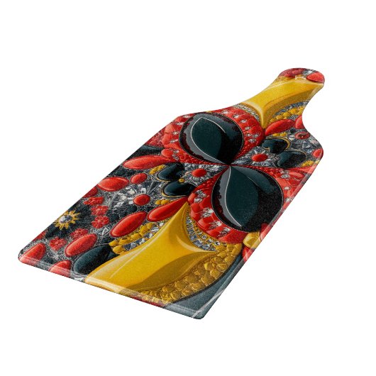 Glas snijplank paddle Duitsland Kleuren (Hoek)
