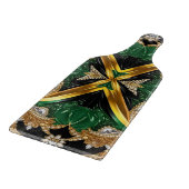 Glas snijplank paddle Jamaican Kleuren (Hoek)