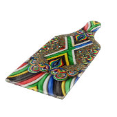 Glas snijplank paddle Zuid-Afrikaanse kleuren (Hoek)