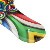 Glas snijplank paddle Zuid-Afrikaanse kleuren (Hoek)