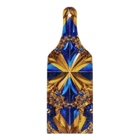 Glas snijplank paddle Zweden Kleuren (Voorkant)