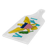 Glas snijplank peddel Maagdeneilanden vlag (Hoek)