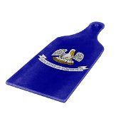 Glas snijplank peddel met Louisiana vlag (Hoek)