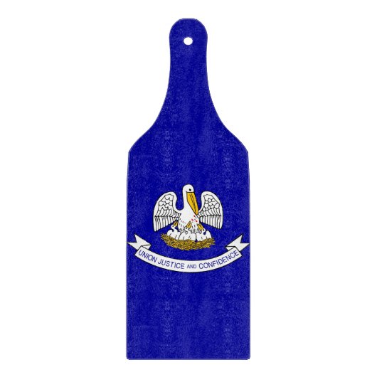 Glas snijplank peddel met Louisiana vlag (Voorkant)
