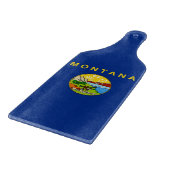 Glas snijplank peddel met Montana vlag (Hoek)