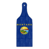 Glas snijplank peddel met Montana vlag (Voorkant)