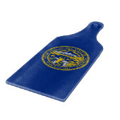 Glas snijplank peddel met Nebraska vlag (Hoek)