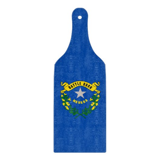 Glas snijplank peddel met Nevada vlag (Voorkant)